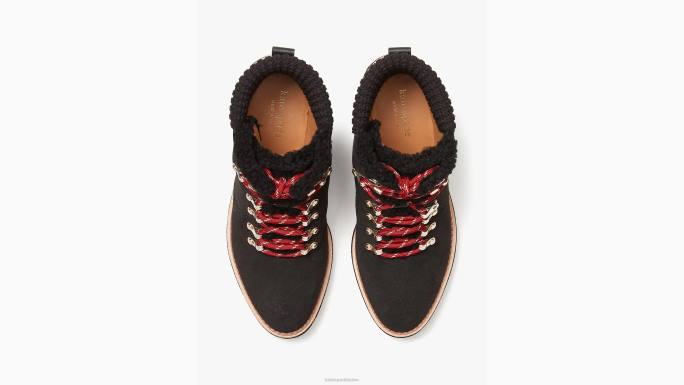 žene Kate Spade crno čizme na klin od vrbe obuća 04HN583