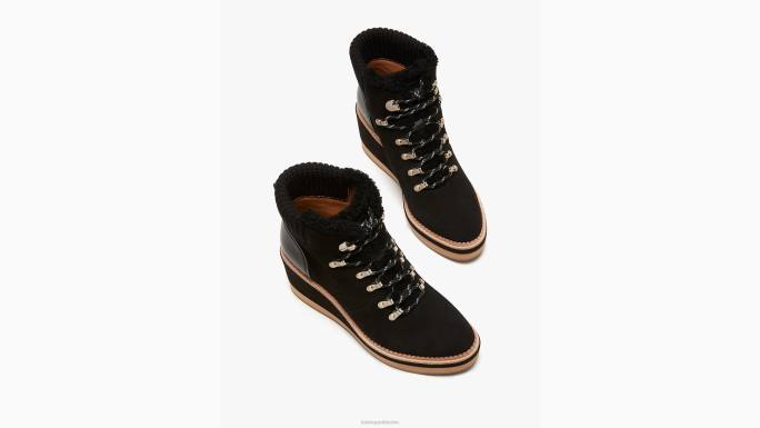 žene Kate Spade crno čizme na klin od vrbe obuća 04HN583