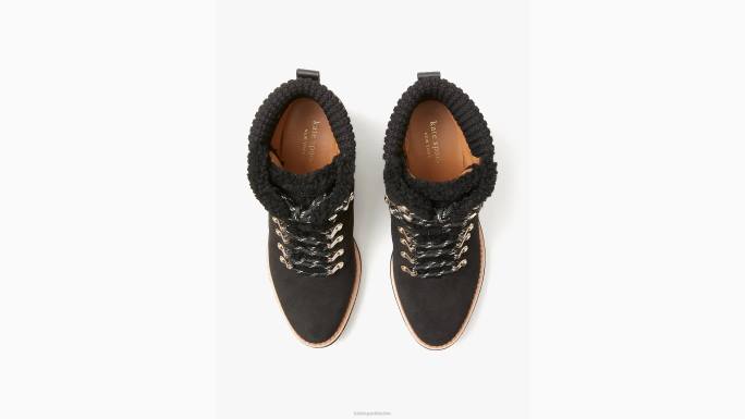 žene Kate Spade crno čizme na klin od vrbe obuća 04HN583