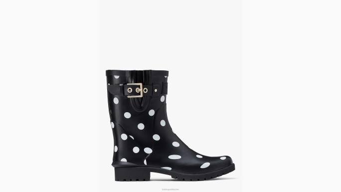 žene Kate Spade crno/krem carina čizme za kišu obuća 04HN553