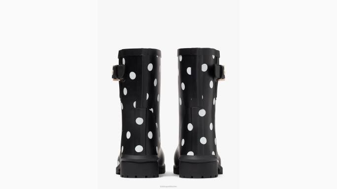 žene Kate Spade crno/krem carina čizme za kišu obuća 04HN553