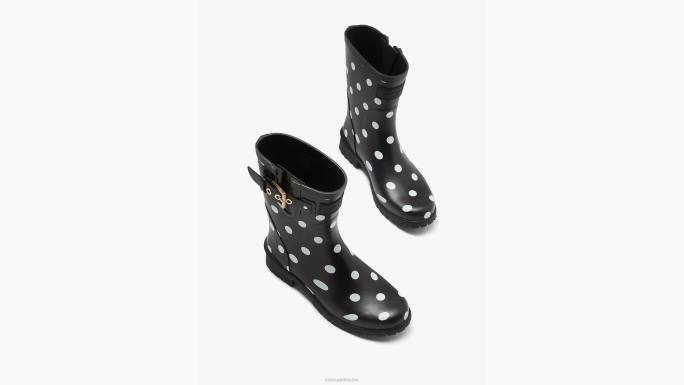 žene Kate Spade crno/krem carina čizme za kišu obuća 04HN553