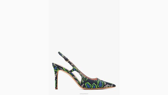 žene Kate Spade blejzer plavi/piknik cvjetni Valerie slingback pumpe obuća 04HN574