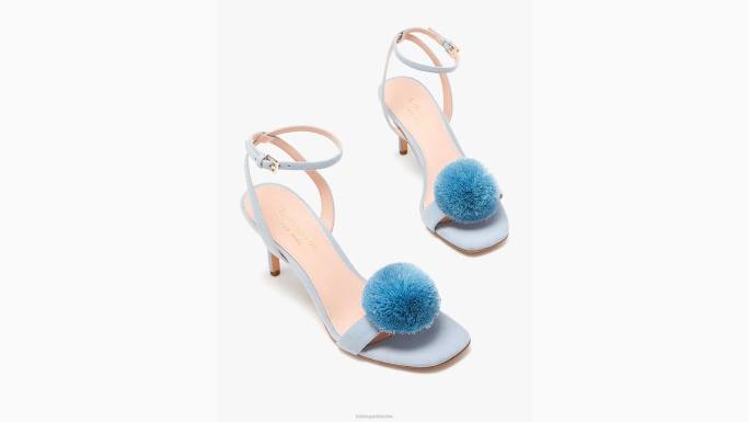 žene Kate Spade celeste plava amour pom sandale obuća 04HN546