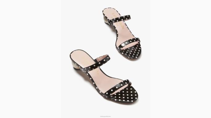 žene Kate Spade crno/krem palm springs klizne sandale obuća 04HN591