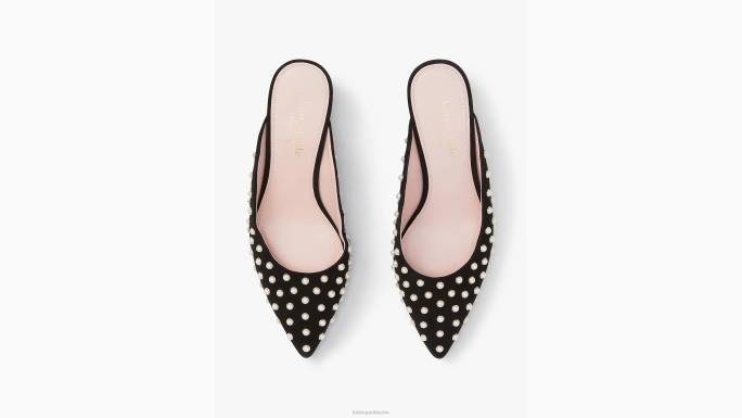 žene Kate Spade crna slonovača čast pumpe obuća 04HN634