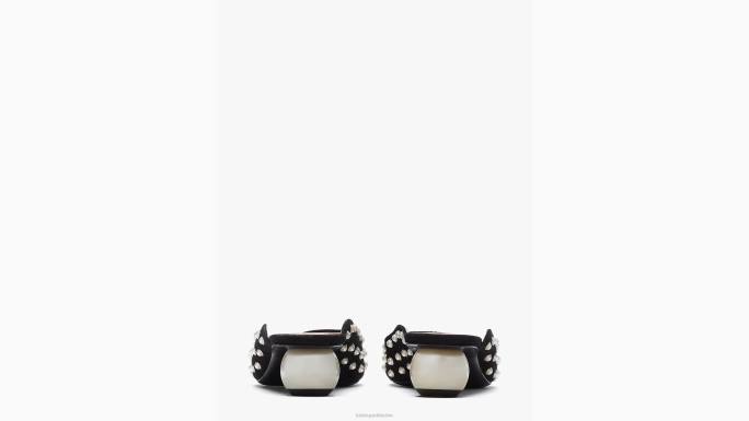 žene Kate Spade crna slonovača čast pumpe obuća 04HN634