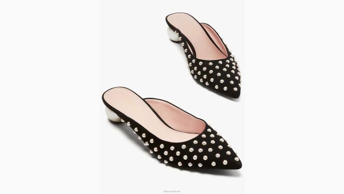 žene Kate Spade crna slonovača čast pumpe obuća 04HN634