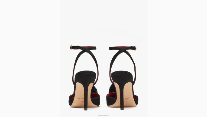 žene Kate Spade crno amour pom pumpice obuća 04HN615