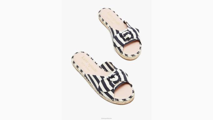 žene Kate Spade blejzer plavo/krem Saltie Shore espadrile klizne sandale obuća 04HN495