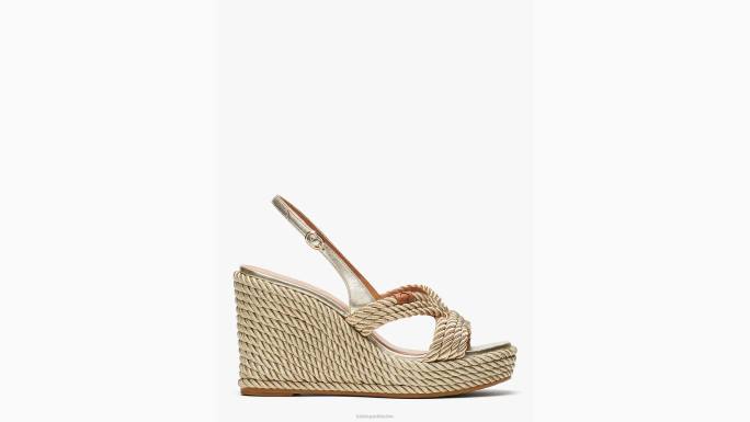žene Kate Spade blijedo zlato tahiti klinovi za espadrile obuća 04HN489