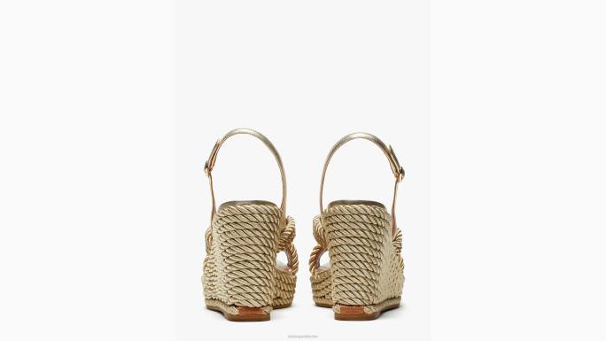 žene Kate Spade blijedo zlato tahiti klinovi za espadrile obuća 04HN489