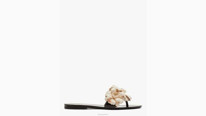 žene Kate Spade crna/francuska krema jaylee klizne sandale obuća 04HN507