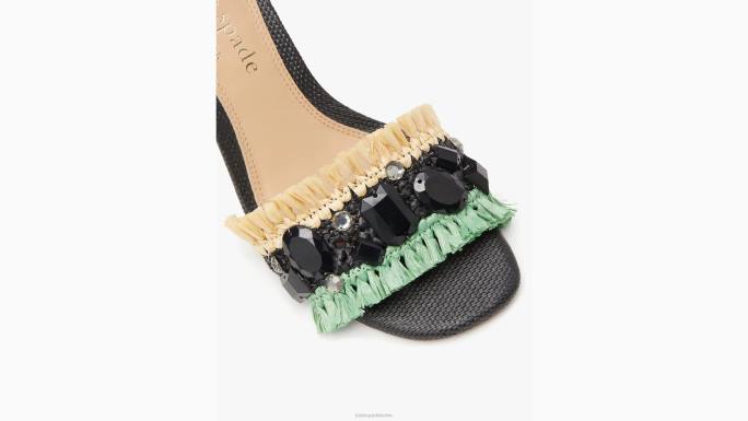 žene Kate Spade crna/prirodna/menta bora bora sandale obuća 04HN559