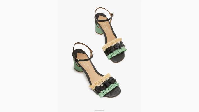 žene Kate Spade crna/prirodna/menta bora bora sandale obuća 04HN559