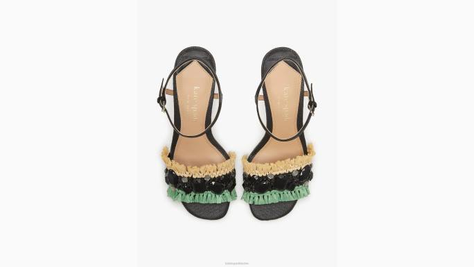 žene Kate Spade crna/prirodna/menta bora bora sandale obuća 04HN559