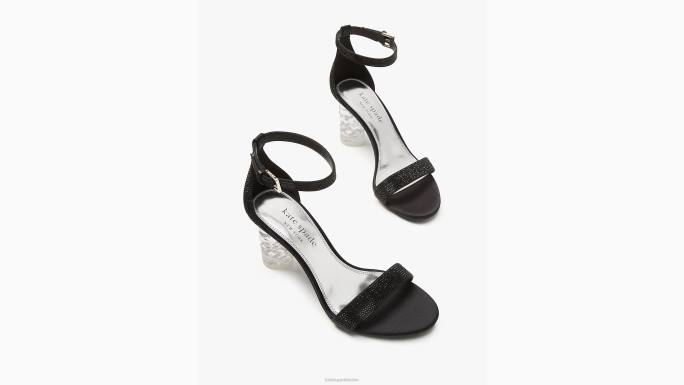 žene Kate Spade crno alora pave sandale obuća 04HN612