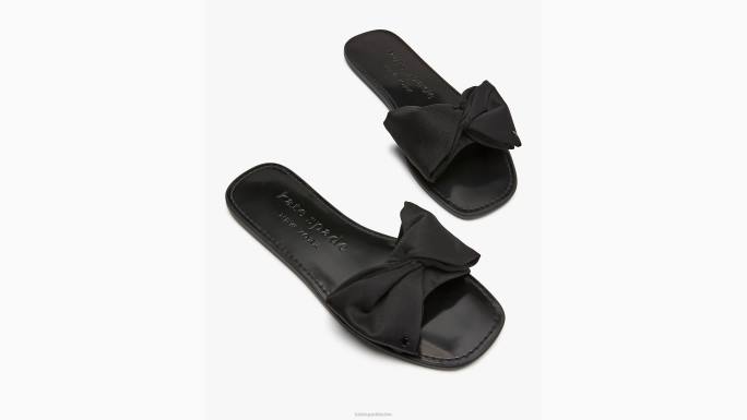 žene Kate Spade crno bikini sandale s mašnom obuća 04HN522