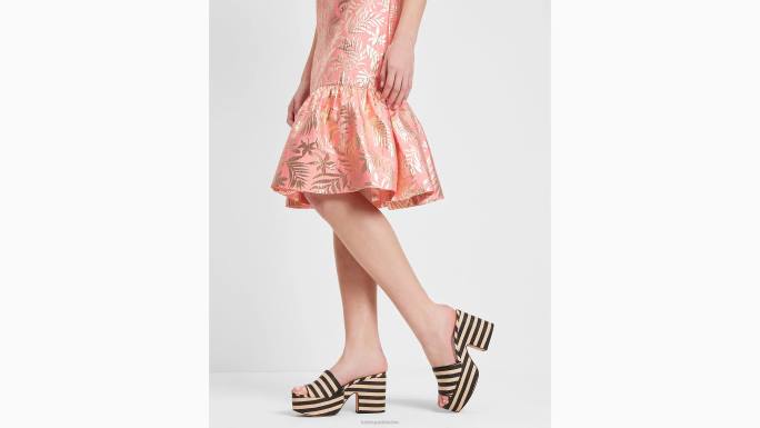 žene Kate Spade crno/pješčana plaža ibiza sandale od rafije obuća 04HN524