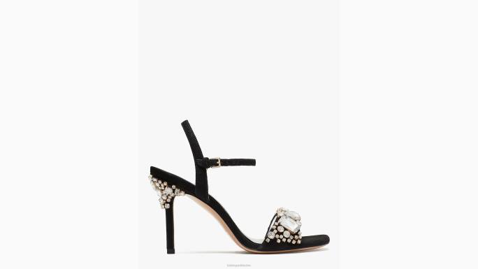 žene Kate Spade crno sandale s blagom obuća 04HN582