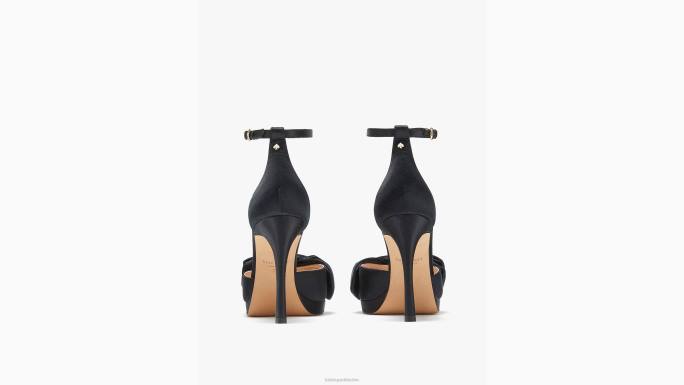 žene Kate Spade crno sandale s mašnom za mladenke obuća 04HN509