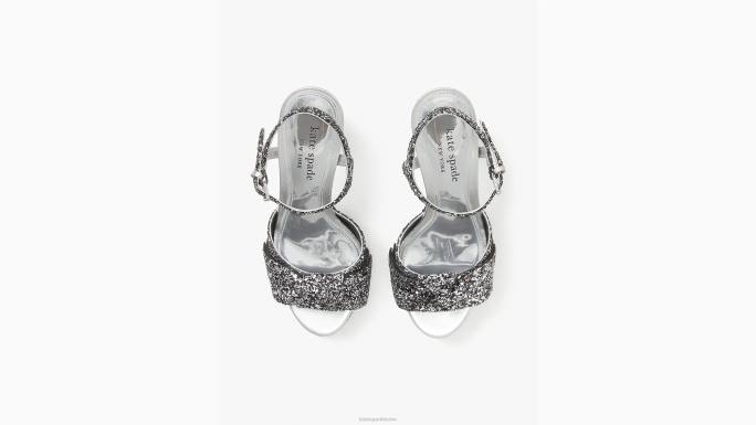 žene Kate Spade crno srebro miya sandale obuća 04HN665