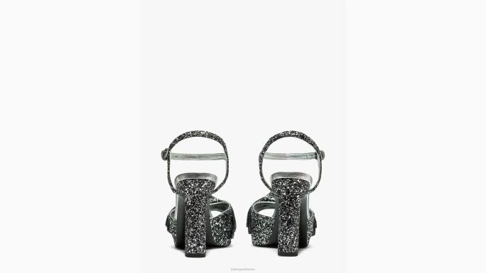 žene Kate Spade crno srebro miya sandale obuća 04HN665