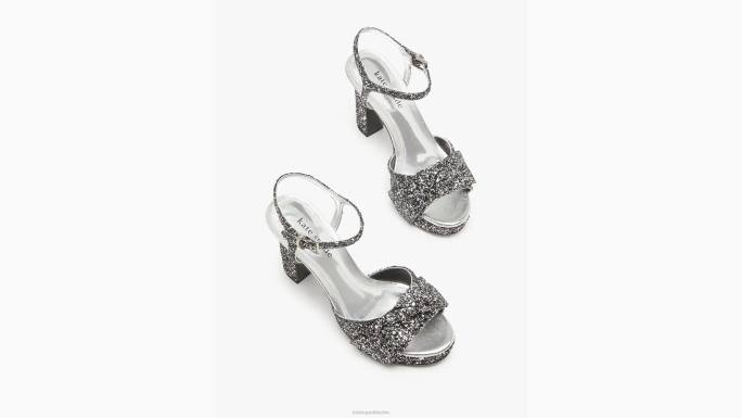 žene Kate Spade crno srebro miya sandale obuća 04HN665