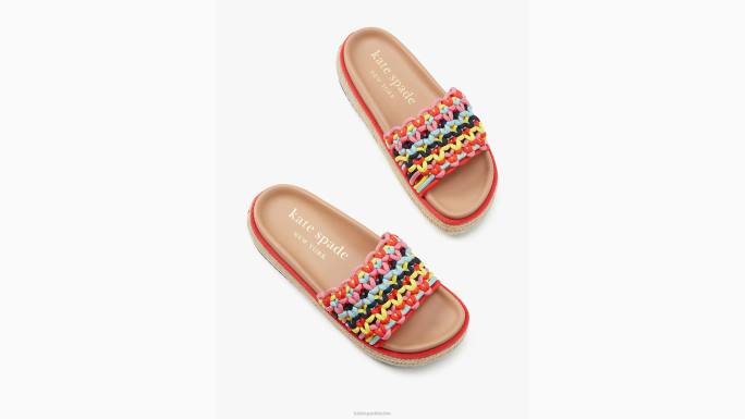žene Kate Spade multi vita klizne sandale s platformom obuća 04HN481