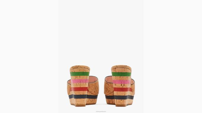 žene Kate Spade prirodni multi penelope platform klinovi obuća 04HN493