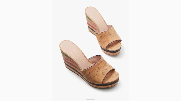 žene Kate Spade prirodni multi penelope platform klinovi obuća 04HN493