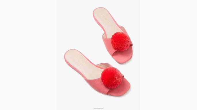 žene Kate Spade ružičasti papar u zrnu amour pom slajd obuća 04HN566