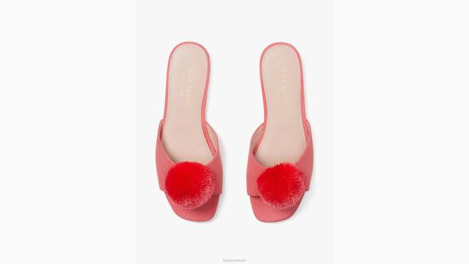 žene Kate Spade ružičasti papar u zrnu amour pom slajd obuća 04HN566
