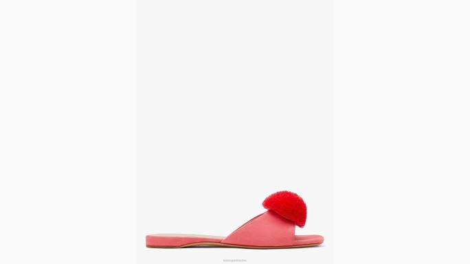žene Kate Spade ružičasti papar u zrnu amour pom slajd obuća 04HN566