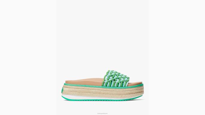 žene Kate Spade svježe zeleno/oseka vita klizne sandale s platformom obuća 04HN480