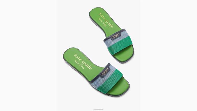 žene Kate Spade zeleno plavo bljeskalice sandale obuća 04HN497