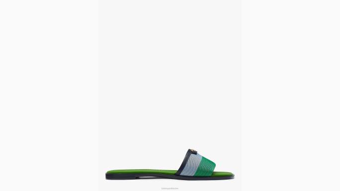 žene Kate Spade zeleno plavo bljeskalice sandale obuća 04HN497