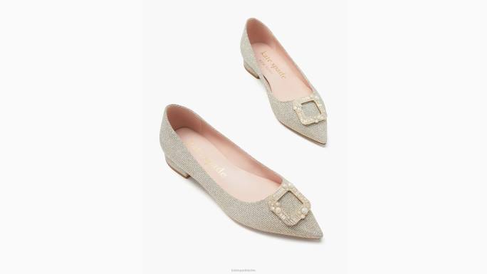 žene Kate Spade šampanjac zakopčati stanove obuća 04HN595