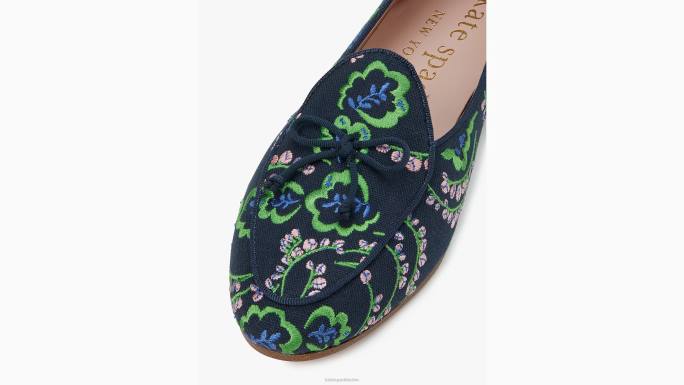 žene Kate Spade blejzer plavi/piknik cvjetni devi izvezene natikače obuća 04HN557