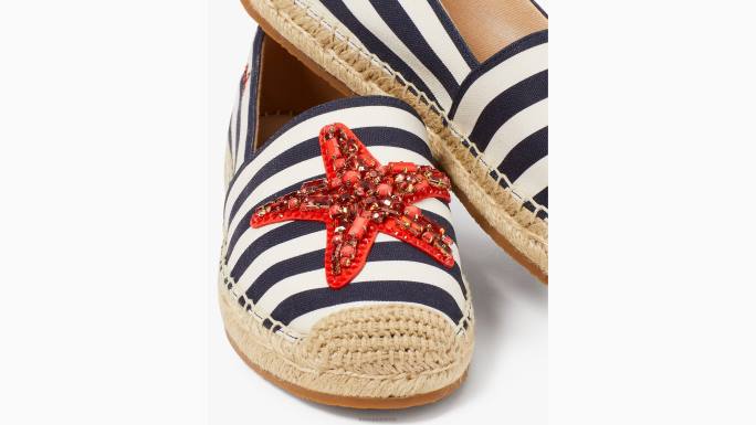 žene Kate Spade blejzer plavo/krem espadrile morske zvijezde obuća 04HN484