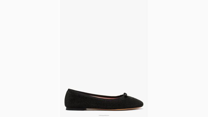 žene Kate Spade crno djetelina popločati stanove obuća 04HN601