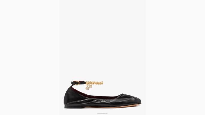 žene Kate Spade crno drobiti stanove obuća 04HN641