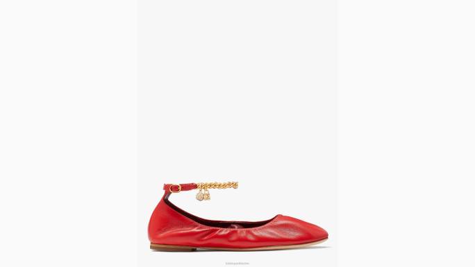 žene Kate Spade divlji cvijet crveni drobiti stanove obuća 04HN620