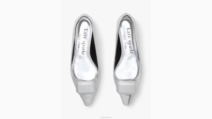 žene Kate Spade srebro bižu ravne obuća 04HN657