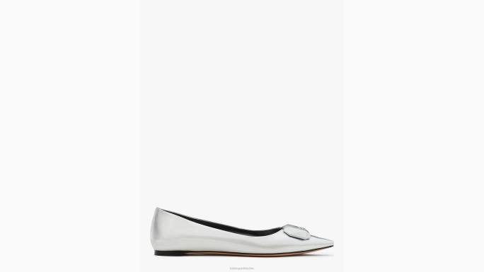 žene Kate Spade srebro bižu ravne obuća 04HN657