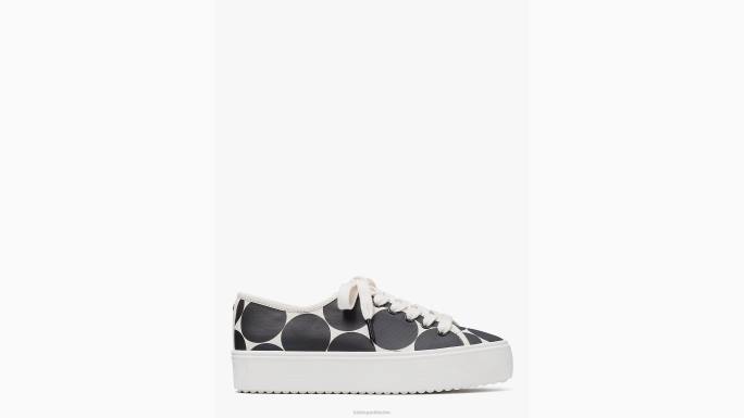 žene Kate Spade crna/krem točka poslužiti tenisice obuća 04HN537