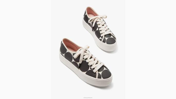 žene Kate Spade crna/krem točka poslužiti tenisice obuća 04HN537