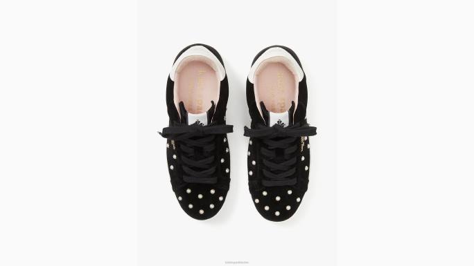 žene Kate Spade crno ace pearl tenisice obuća 04HN597