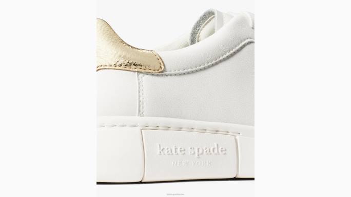 žene Kate Spade optički bijelo/blijedo zlato lift tenisice obuća 04HN539