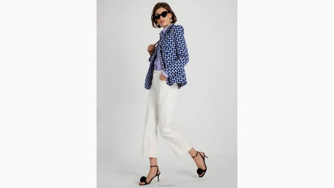 žene Kate Spade bijela traper hlače širokih nogavica s manžetama odjeća 04HN766